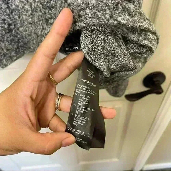 The Kooples Sport HOODIE WITH LEATHER LACING Sz 1 - Picture 4 of 9